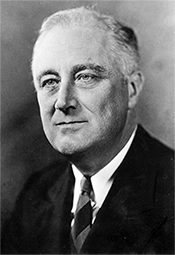 Franklin D. Roosevelt, President of the United States during World War 2