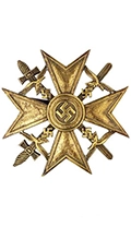 Spanish Cross in Gold with Swords - Germany
