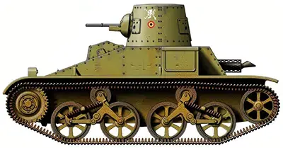 Belgian T15 light tank during the 1940 invasion of Belgium