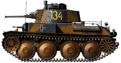 PzKpfw 38(t) Ausf C light tank used by German Panzer divisions