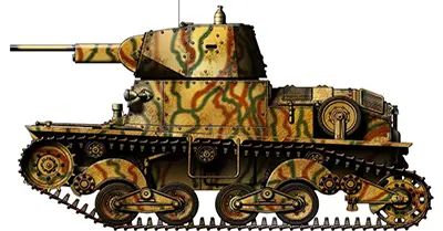 Fiat-Ansaldo L6/40 Italian light tank used during World War 2