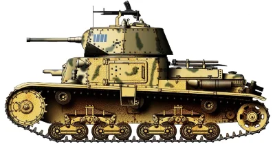 Fiat-Ansaldo M13/40 medium tank used by Italian armoured units during the North African campaign